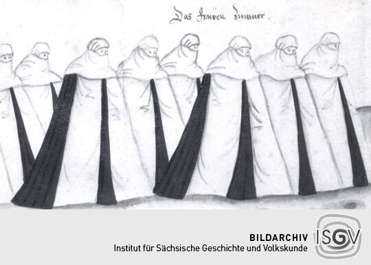 Detail eines Rollbildes: Leichenbegängnis der churfürstlichen Herrschafte