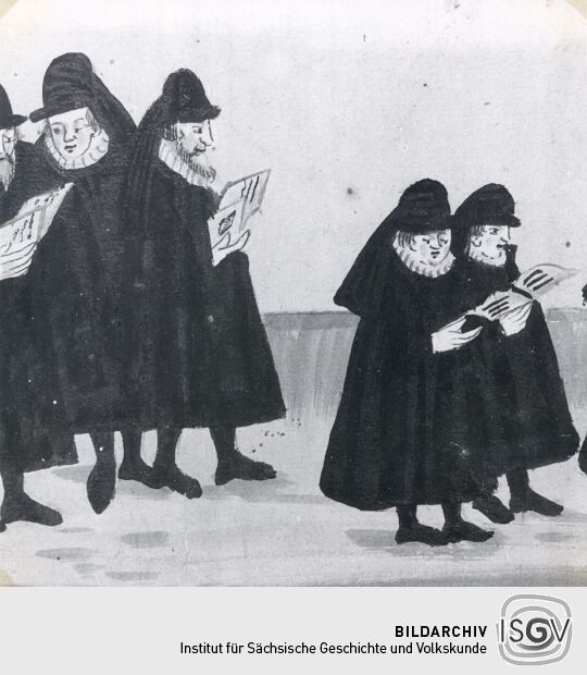 Darstellung eines kurfürstlichen Leichenbegräbnisses 15./16. Jh.