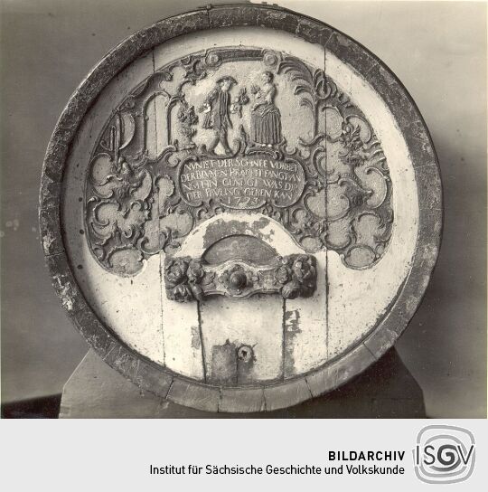 Weinfaßdeckel aus dem Städtischen Museum Zwickau