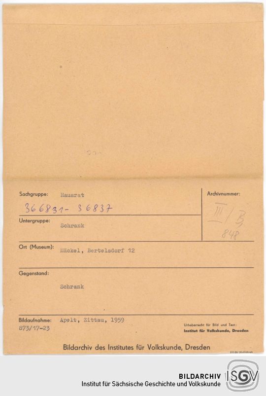 Bildkarte 036831 - 036837