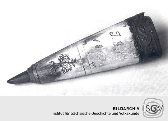 Wetzsteinhalter aus Kuhhorn