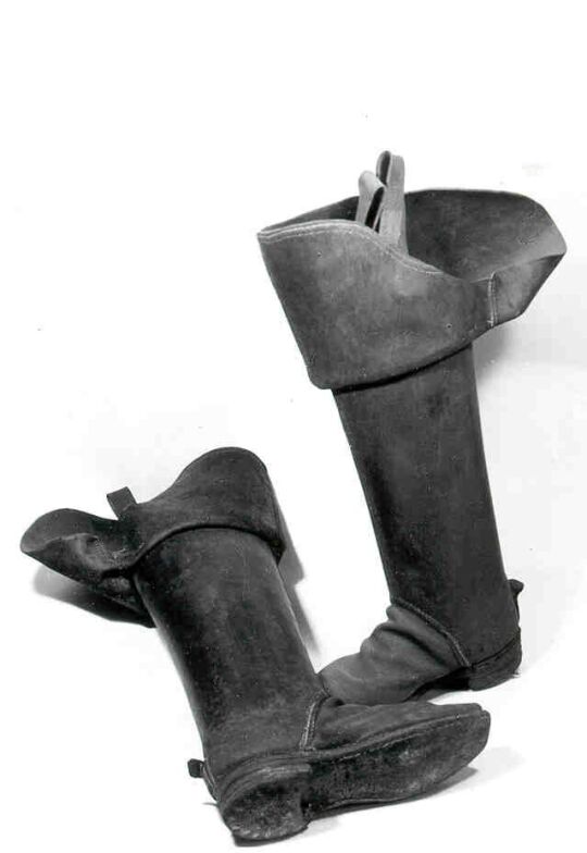 Reiterstiefel im Heimatmuseum Lommatzsch