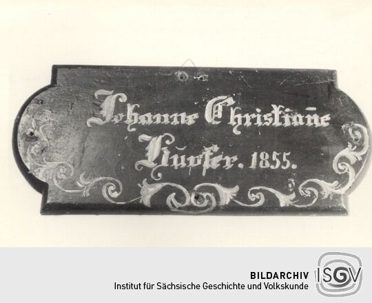 Kirchenplatzschild im Heimatmuseum Werdau