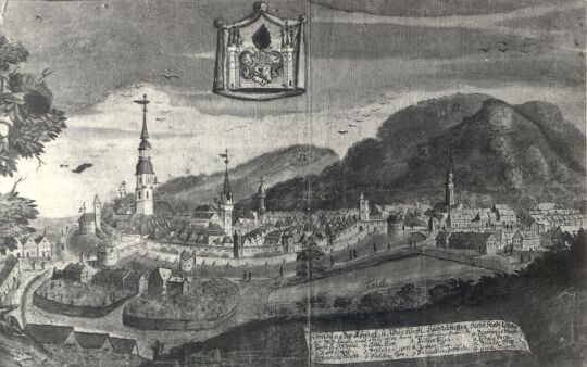 Stadtansicht von Löbau  1720