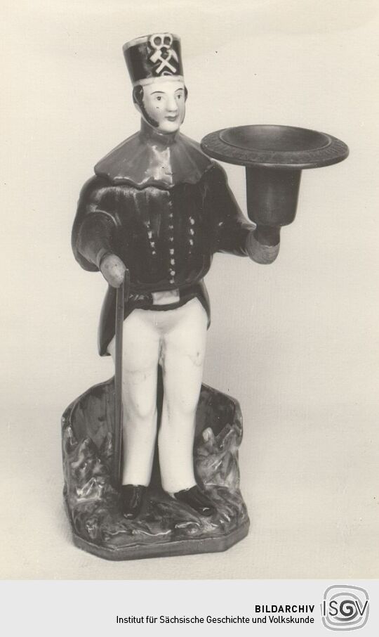 Porzellanfigur eines Bergmannes aus Zwickau
