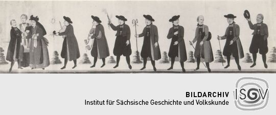 Teildarstellung einer Egerländer Bauernhochzeit