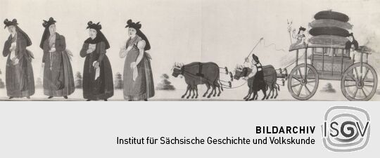 Teildarstellung einer Egerländer Bauernhochzeit