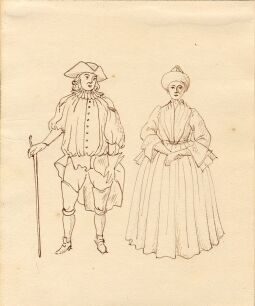 Bild: Bergmann und Bergmannsfrau aus Frankenberg