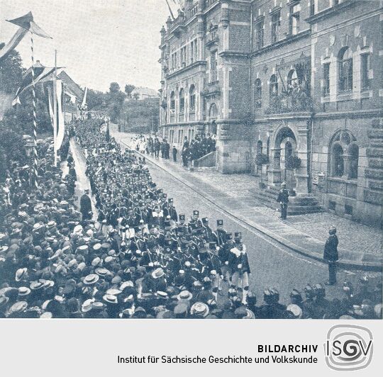 Schneeberger Bergaufzug vor Friedrich August