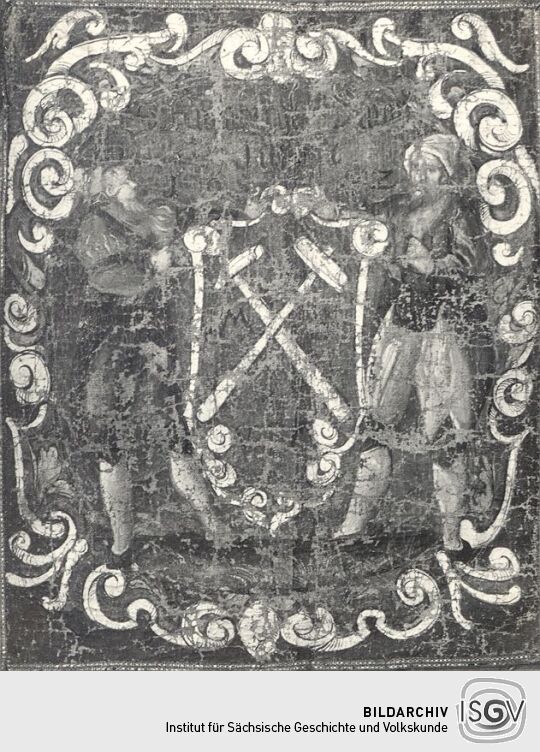 Sargschild aus dem Erzgebirgsmuseum Annaberg