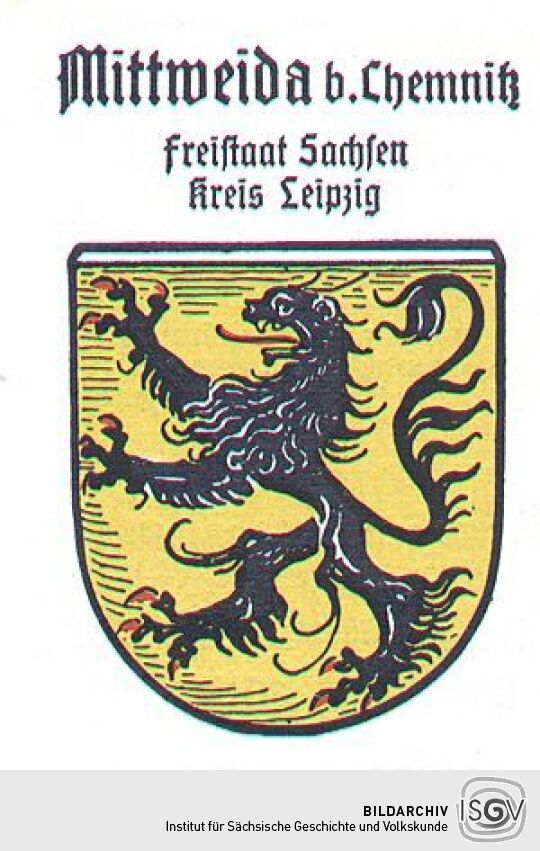 Wappen von Mittweida beim Chemnitz
