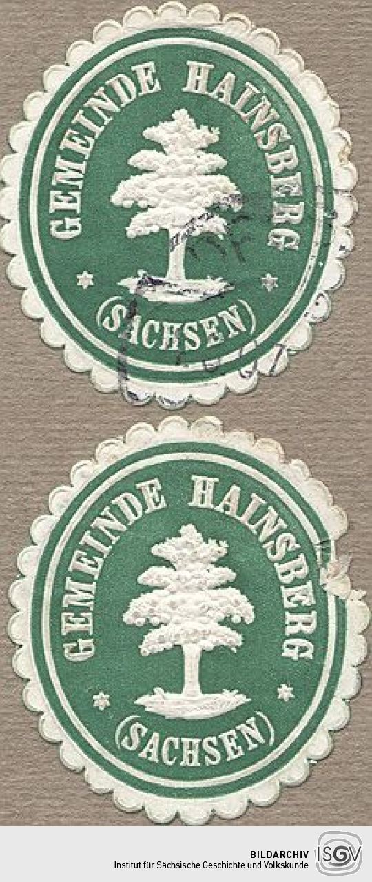 Siegel der Gemeinde Hainsberg
