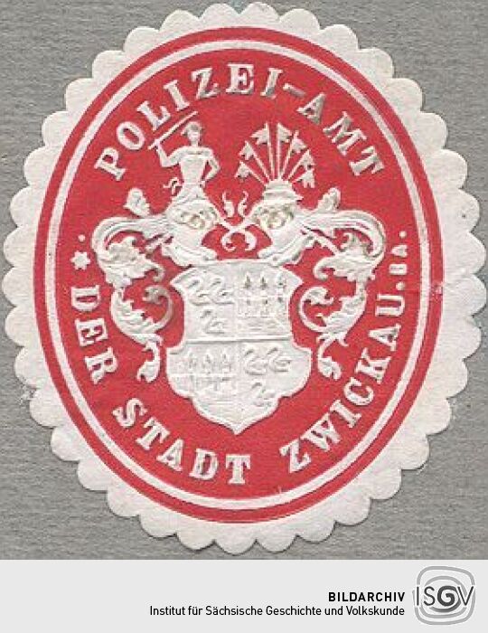 Siegel des Polizeiamtes der Stadt Zwickau