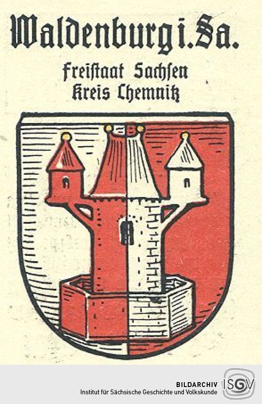 Wappen von Waldenburg in Sachsen