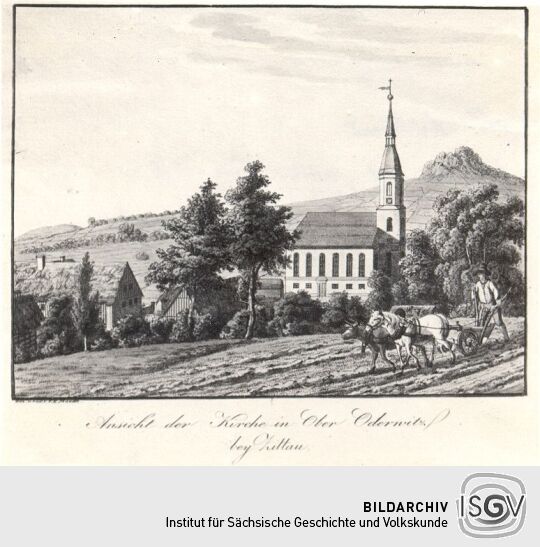 Ansicht der Kirche in Ober Oderwitz