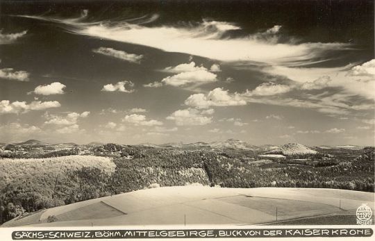 Postkarte. Blick von der Kaiserkrone