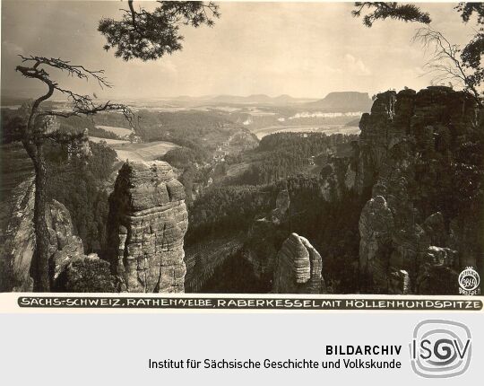 Postkarte: Blick über den Rabenkessel