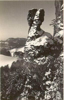 Bild: Postkarte: Der "Türkenkopf" in den Feldsteinen