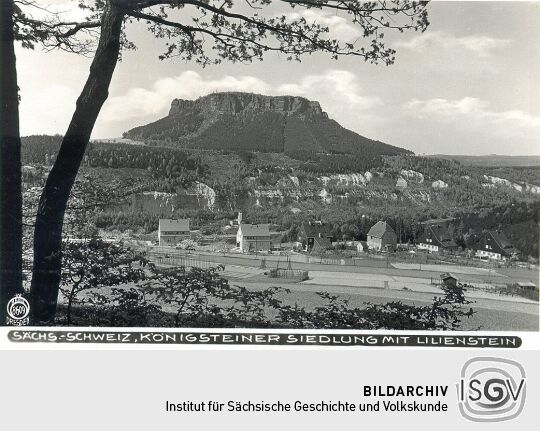 Postkarte: Blick auf den Lilienstein