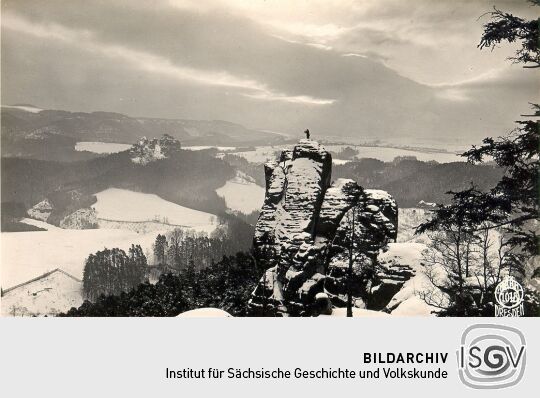 Postkarte: Der Mönch-Stein