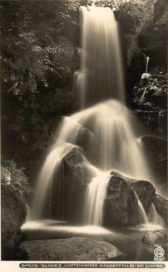 Postkarte: Lichtenhainer Wasserfall im Kirnitzschtal