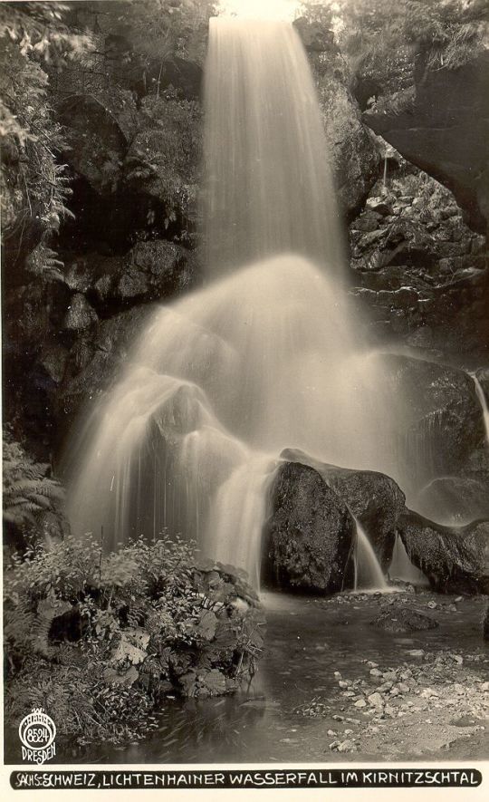 Postkarte: Lichtenhainer Wasserfall im Kirnitzschtal