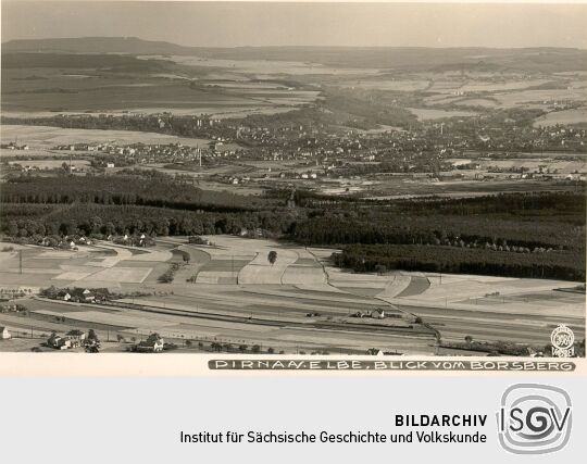 Postkarte: Pirna vom Borsberg