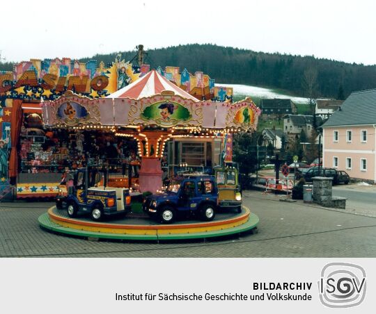 Nicolausmarkt mit Karussell in Schirgiswalde