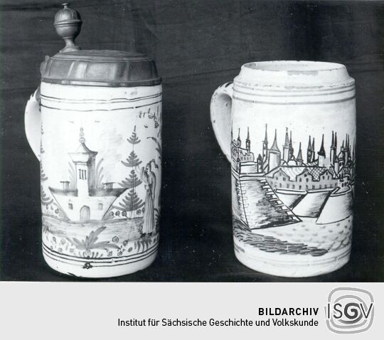 Steingut-Bierkrug