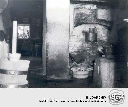Ofenkessel in einem Wohnhaus in Kreckwitz