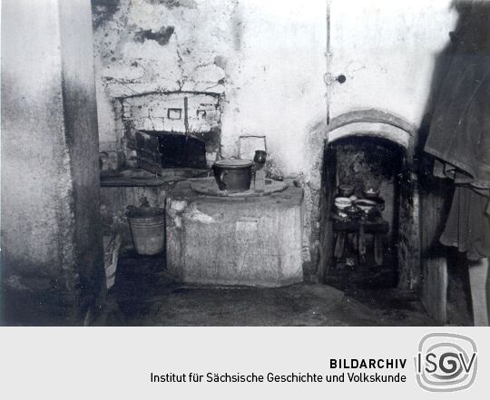 Ofenkessel in einem Wohnhaus in Kreckwitz