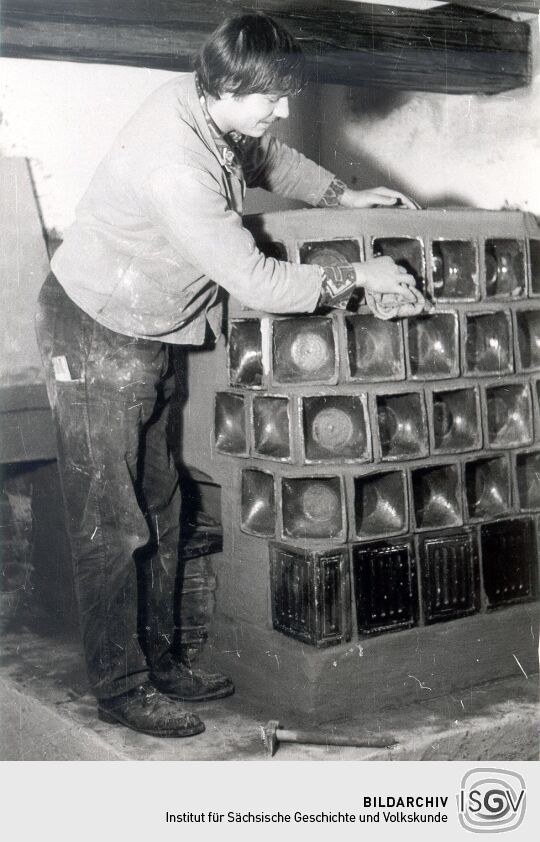 Ofen aus einem Bauernhaus im Sorbischen Museum Bautzen