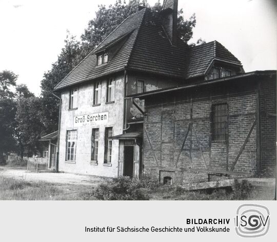 Ehemaliges Bahnhofsgebäude in Groß-Särchen