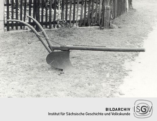 Landwirtschaftliches Arbeitsgerät in Groß Partwitz, Pflug