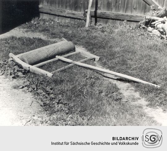 Landwirtschaftliches Arbeitsgerät in Pannewitz, Walze