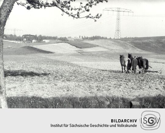 Feldarbeit in Crostwitz