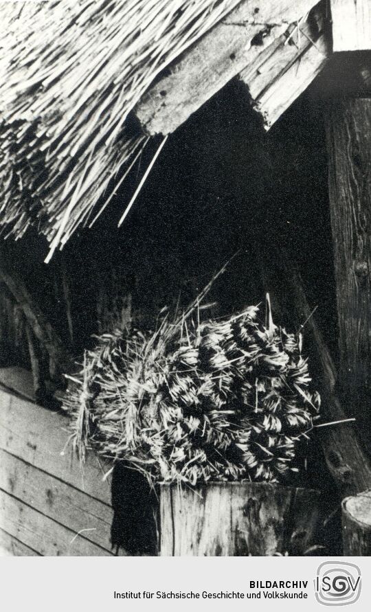 Feldarbeit in Kreckwitz, Getreideernte