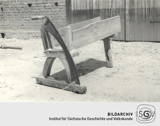 Landwirtschaftliches Arbeitsgerät in Sabrodt, Strohschneidestock