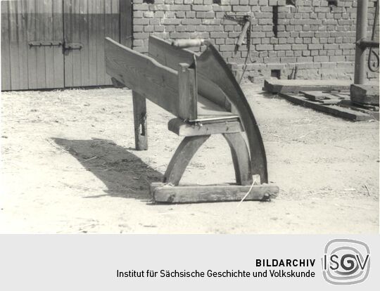 Landwirtschaftliches Arbeitsgerät in Sabrodt, Strohschneidestock