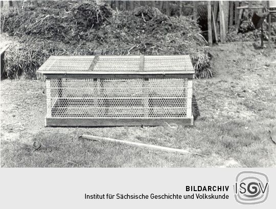 Geflügelhaltung in Sohland, mobiler Stall