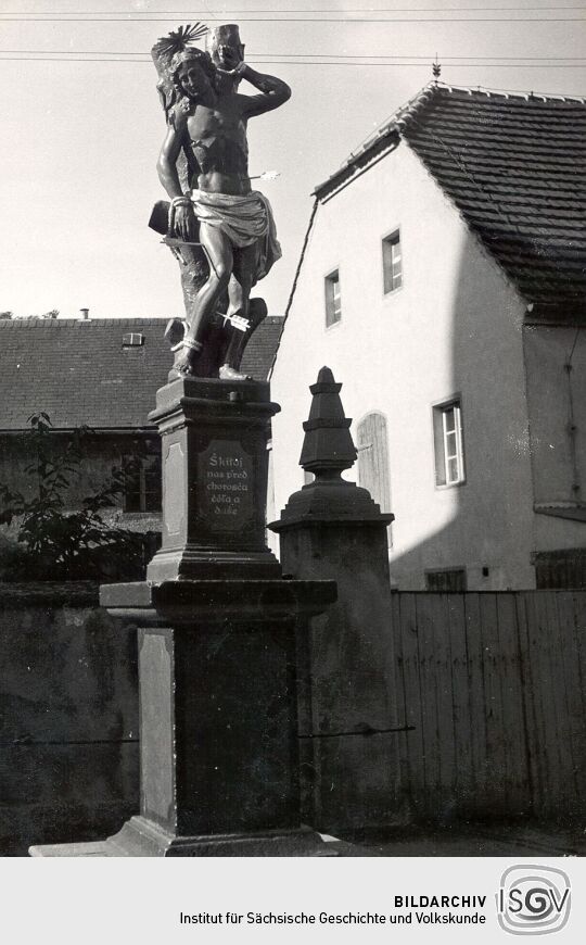 Statue des Heiliges Sebastian in Crostwitz