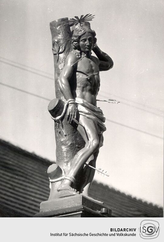 Statue des Heiliges Sebastian in Crostwitz