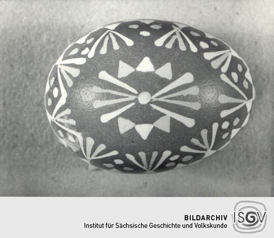 Osterei in Wachstechnik aus der Umgebung von Schleife