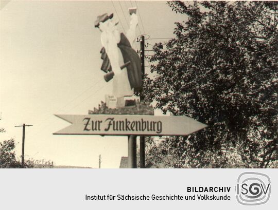 Ein Wegweiser in Wehrsdorf