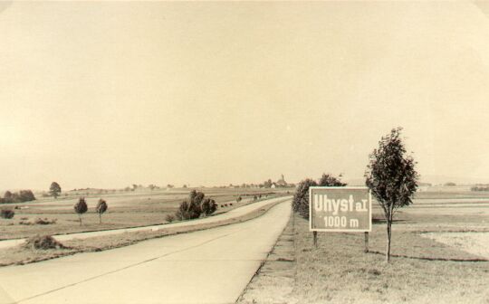 Wegtafel an der Autobahn bei Uhyst