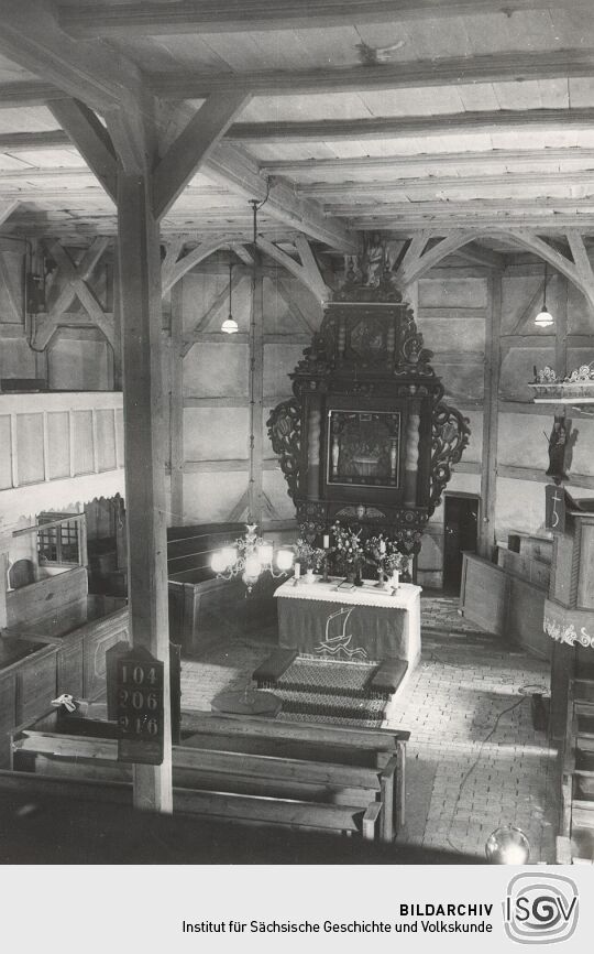 Innenansicht der Kirche von Groß Partwitz