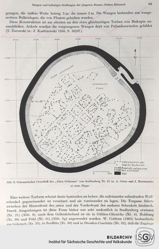 Grundriß des "Alten Schlosses" von Senftenberg
