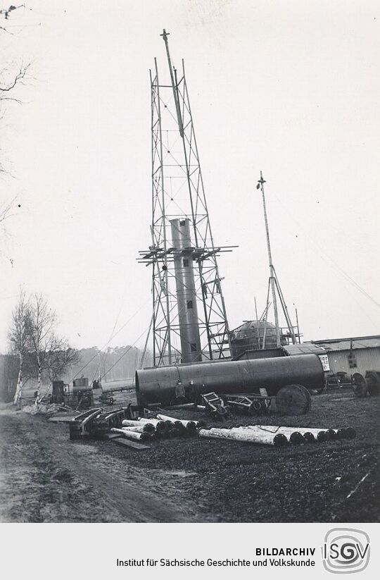 Montage des Wasserturms in Groß Partwitz