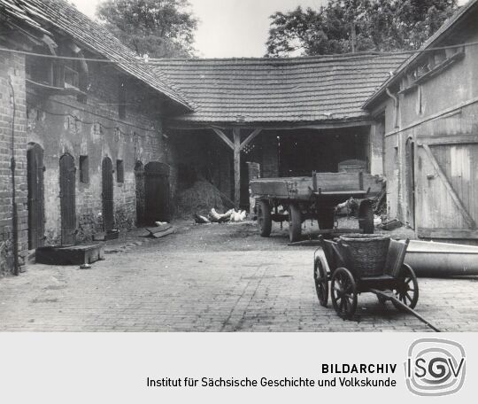 Innenhof eines Bauernhofes in Groß Partwitz