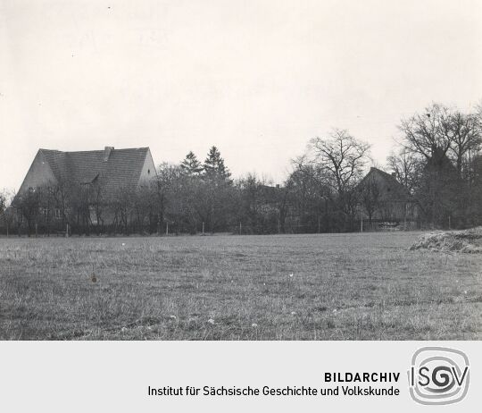 Blick auf die Schule von Groß Partwitz